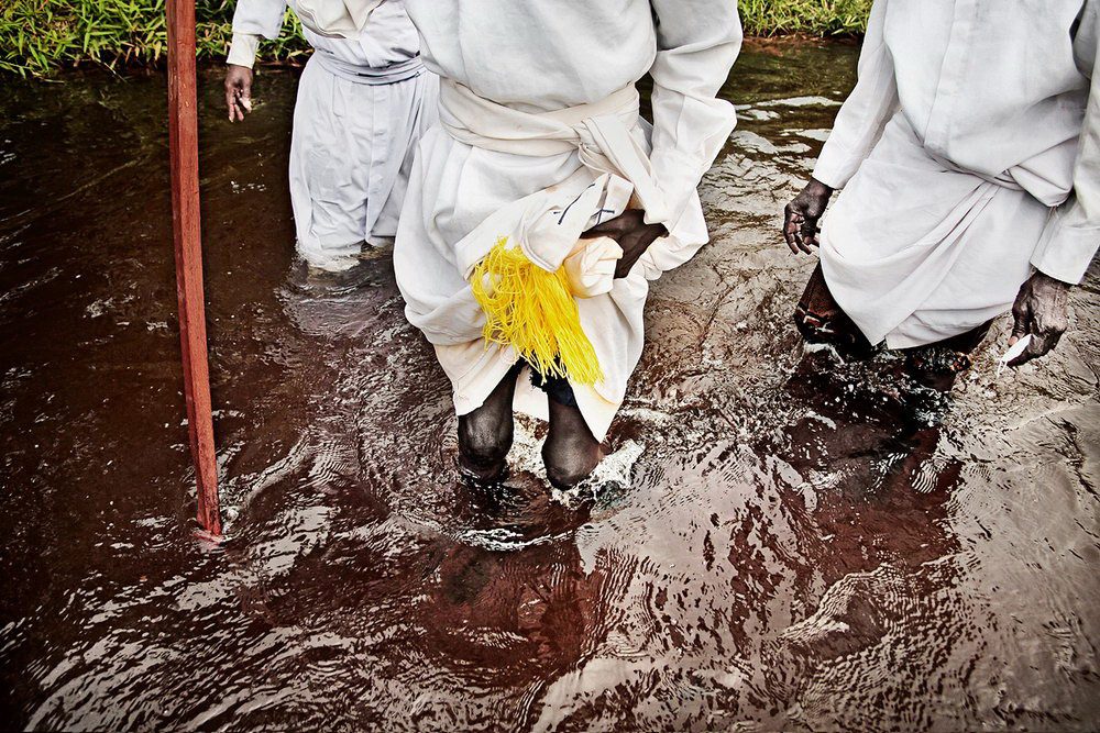 Battesimo per immersione nel fiume, Benin