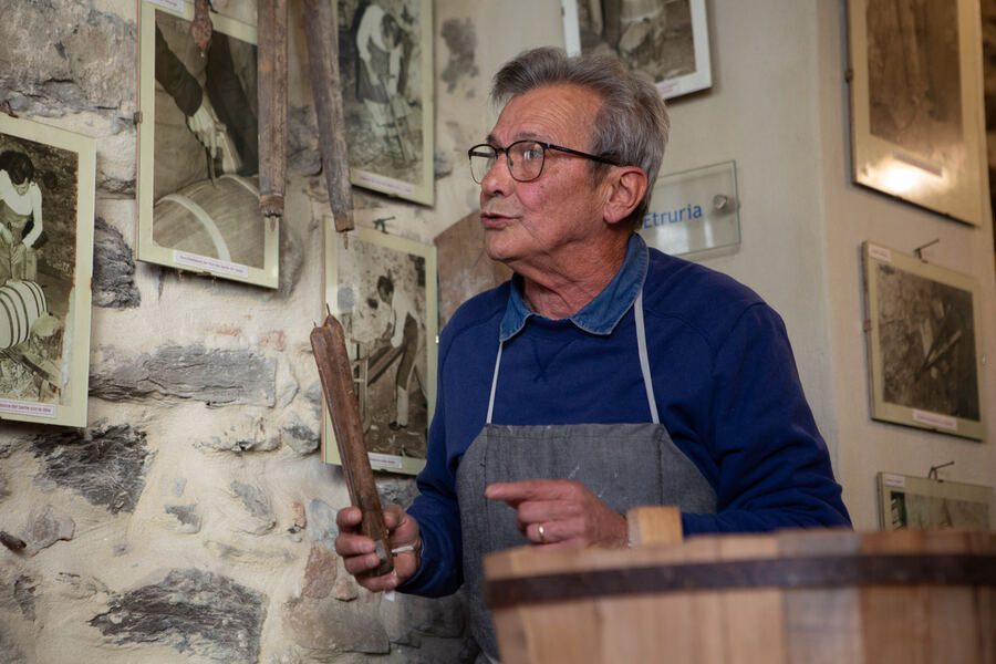 Un momento della dimostrazione artigianale