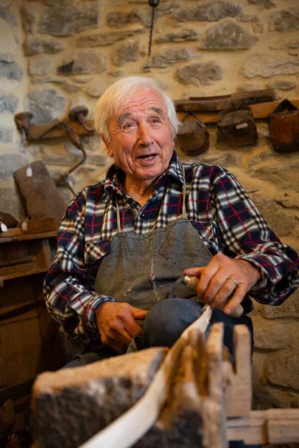 Dettaglio della lavorazione del legno